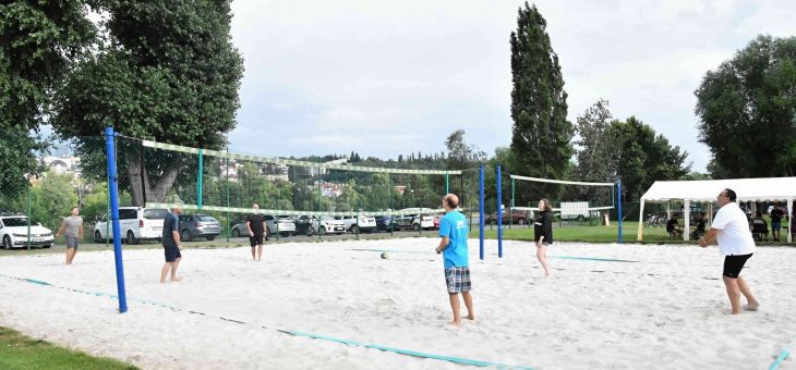 Company event: bicycles, beach volleyball, dinner, July 15, 2020