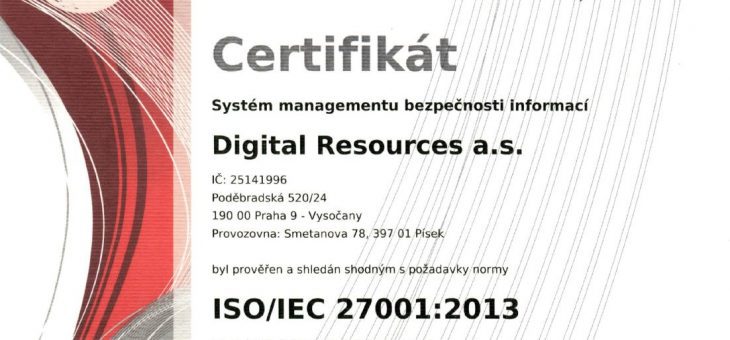We have been ISO 27001 certified!