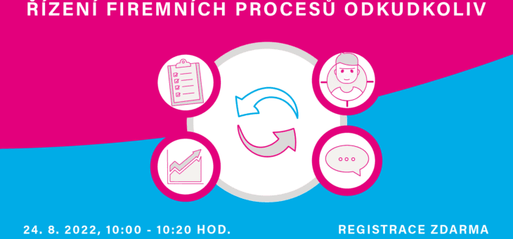 Webinář: Řízení firemních procesů odkudkoliv, 24. 8. 2022, 10:00 – 10:20