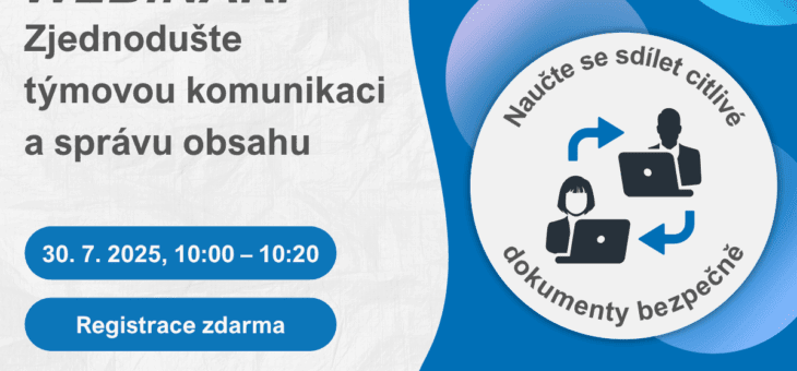 Webinar: Simplify Team Communication and Content Management, 30. 7. 2025, 10:00 – 10:20